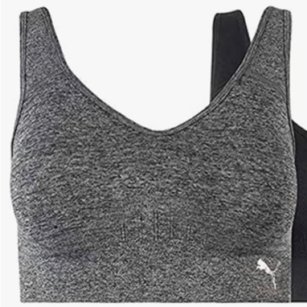 Puma gray sports bra with‎ adjustable straps size large